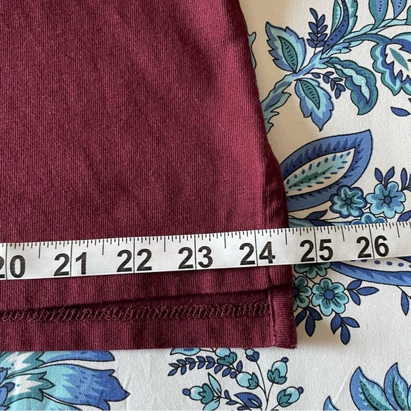 Talbots Burgundy Sequin Owl Top 100% Cotton 3/4 Length Sleeve Size 1X - Picture 8 of 10